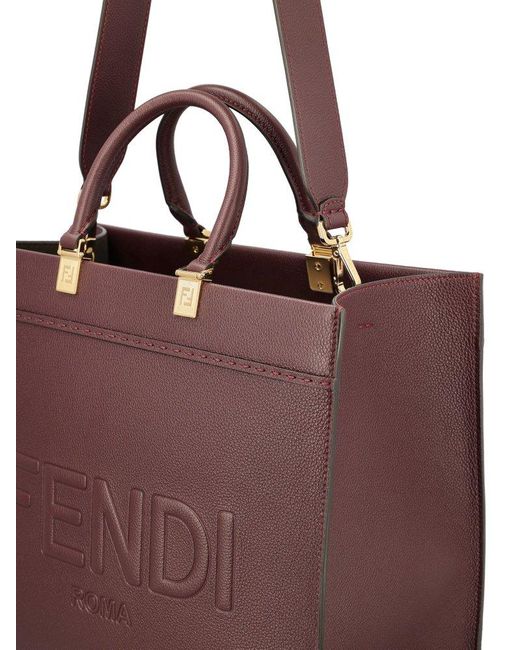 Fendi Purple Sunshine Medium Shopper Bag