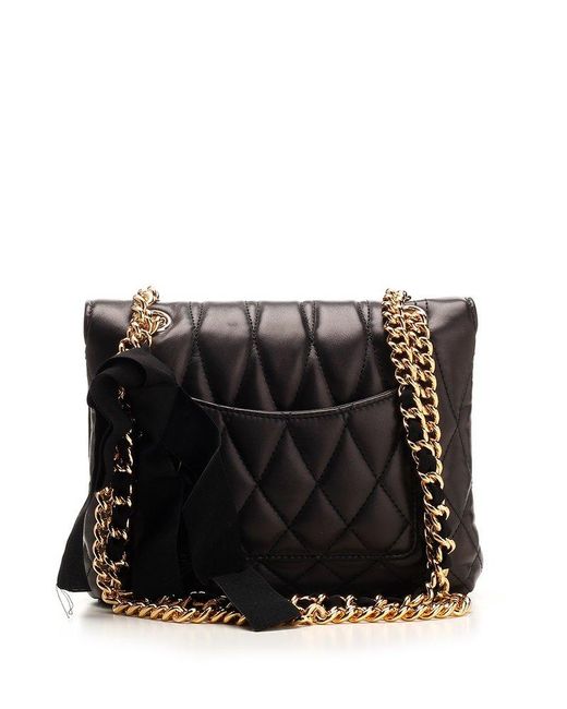 Lanvin Happy Quilted Mini Crossbody Bag in Black | Lyst