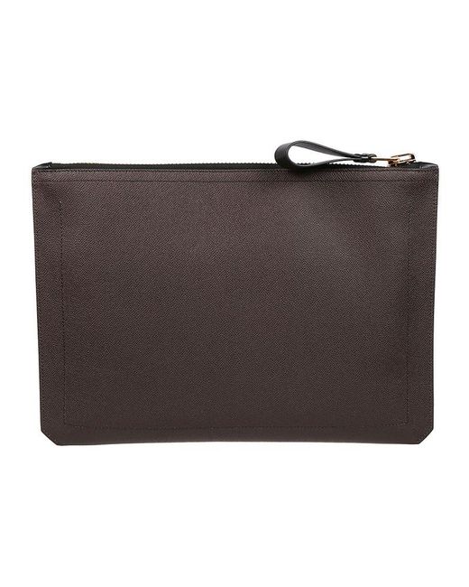 Tom Ford Black Zip-up Clutch Bag for men