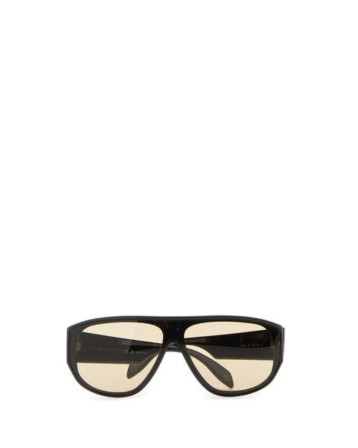 Alexander McQueen Black Mask Frame Sunglasses for men