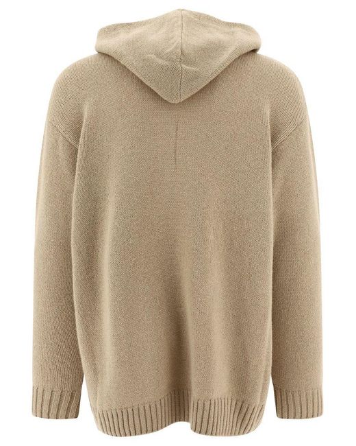 Undercover Natural Lace-Up Knitted Hoodie for men