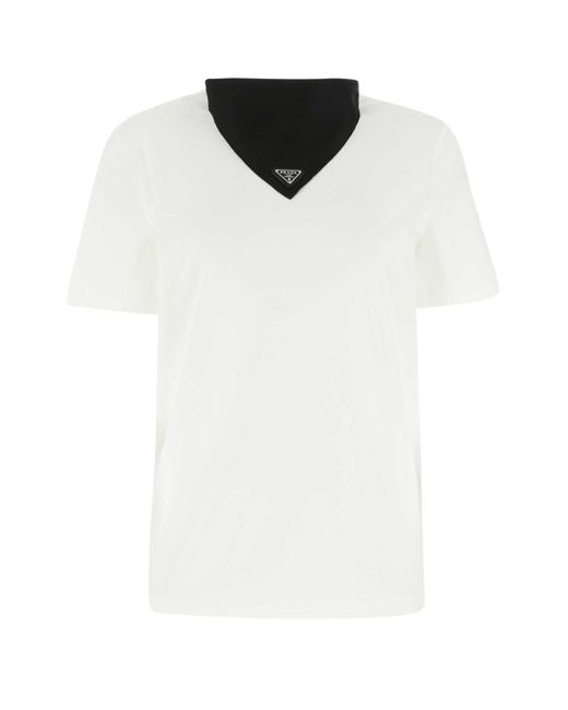 Prada White Cotton T-shirt