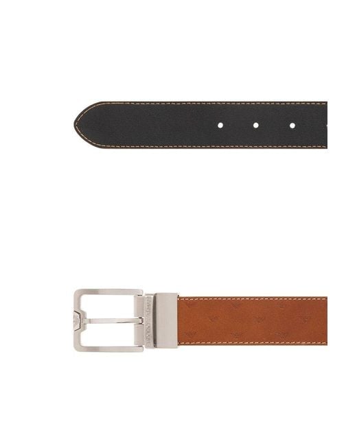 Emporio Armani Brown Reversible Belt, for men