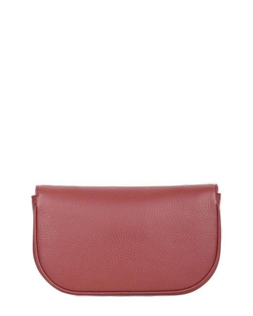 Coccinelle Red Magie Foldover Medium Shoulder Bag