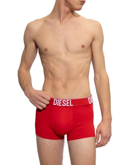 DIESEL Red ‘Umbx-Damienthreepack’ Boxers 3-Pack for men
