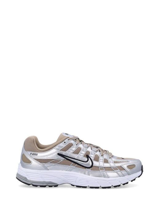 Nike White P-6000 Lace-Up Sneakers