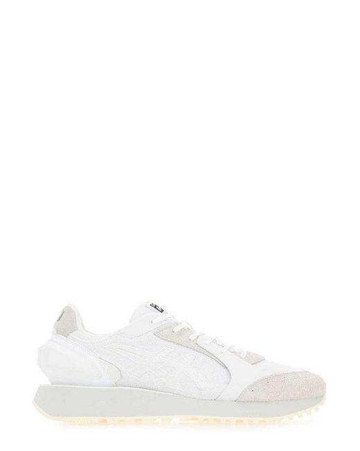Onitsuka Tiger White Logo Patch Lace-up Sneakers for men