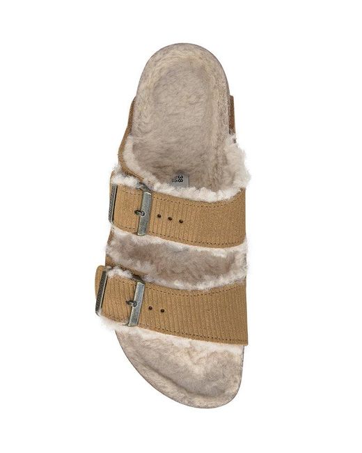 Birkenstock White Arizona Double Buckled Slip-On Sandals for men