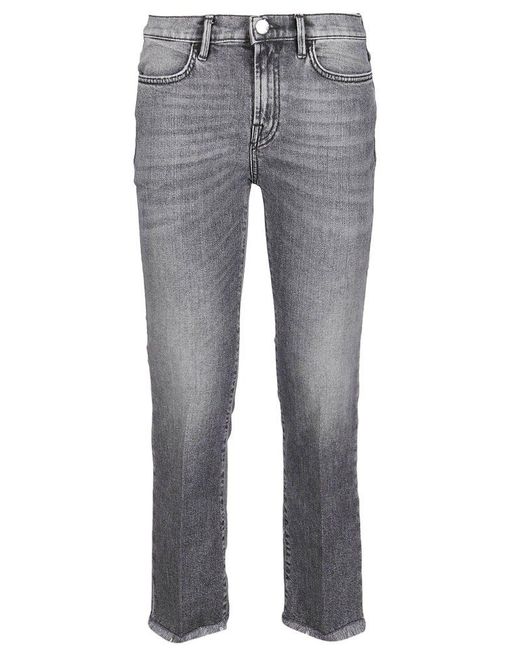 Pinko Gray Brenda High-waisted Jeans