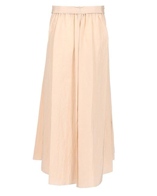 Forte Forte Natural Taffeta Midi Skirt