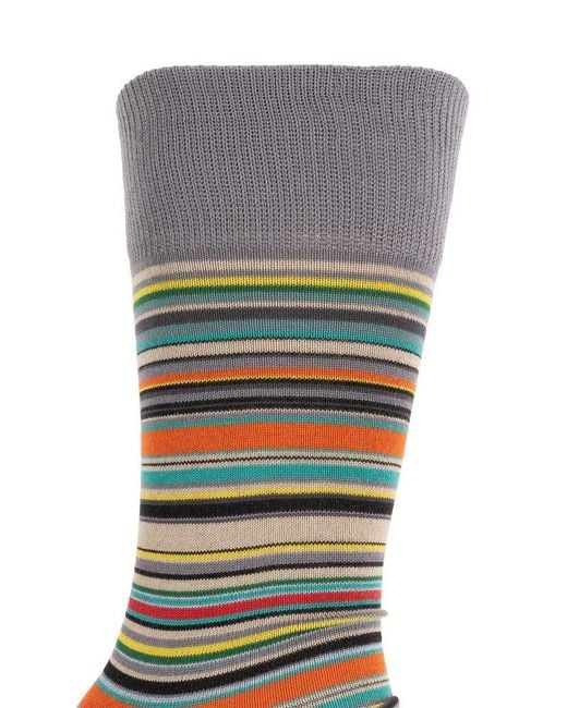 Paul Smith Gray Cotton Socks, for men