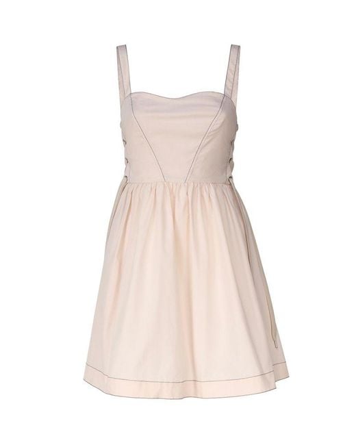 Pinko Natural Sleeveless Mini Dress