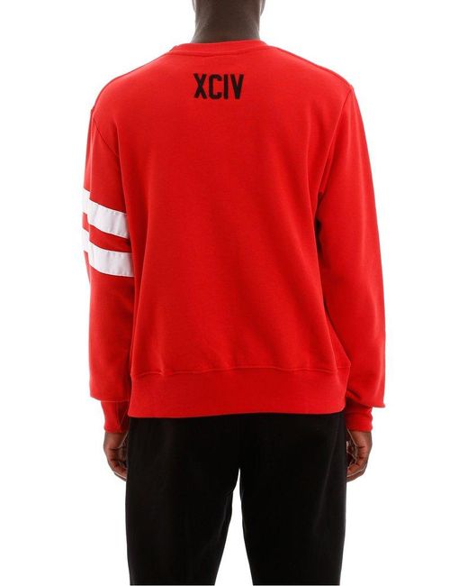 Gcds Red Logo Varsity Sweatshirt for men
