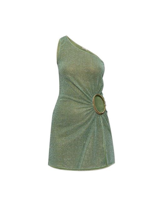 Oseree Green Dress With Lurex Thread,