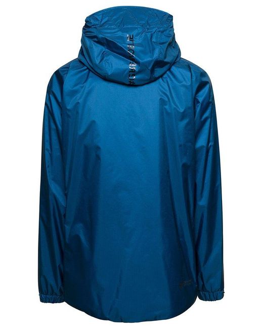 3 MONCLER GRENOBLE Blue Drawstring Hooded Jacket for men