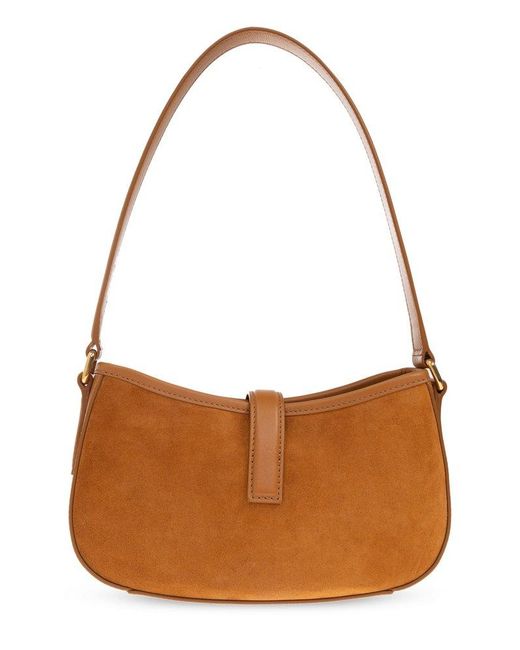 Alexander McQueen Brown T-Bar Mini Shoulder Bag