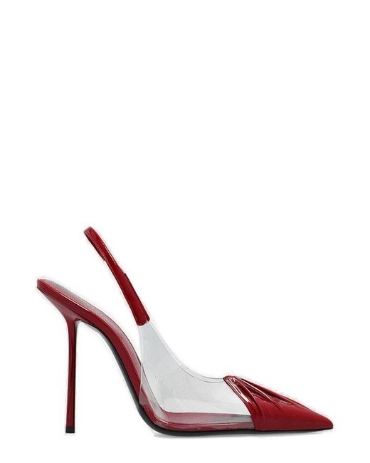Saint Laurent Pink Chica Slingback Pointed Toe Pumps