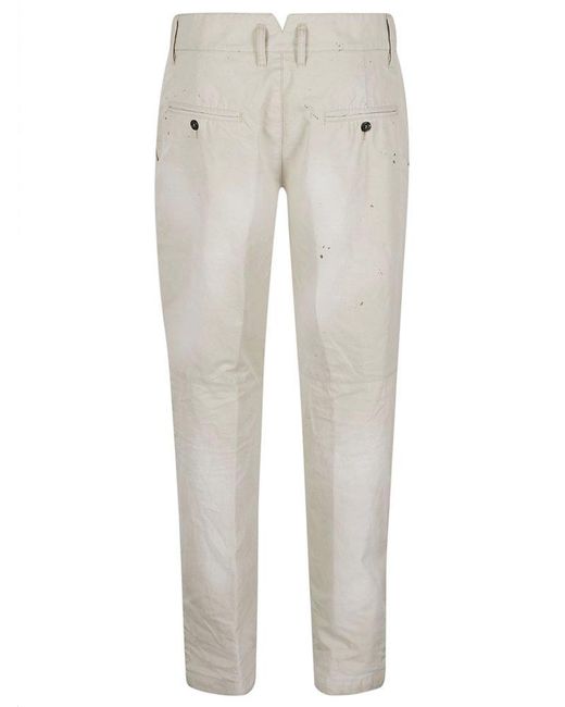 DSquared² Gray D2 Stamps Osaka Distressed Trousers for men