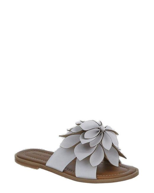 See By ChloÃ© Leather Magnolia Slip-on Sandals in White | Lyst