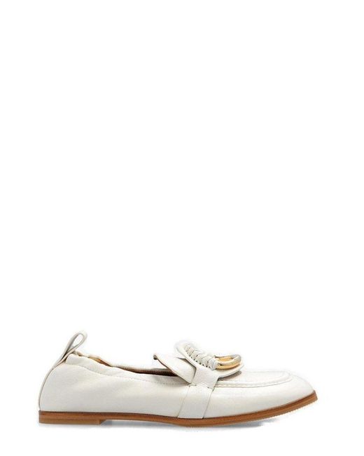 See By Chloé White Hana Braided Loafers