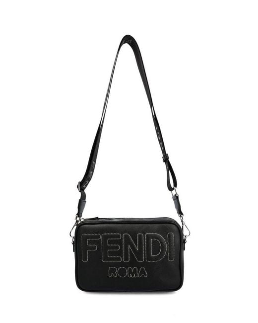 Fendi Black Shadow Camera Crossbody Bag for men