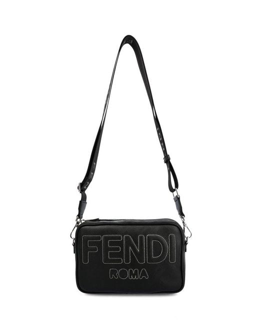 Fendi Shadow Camera Crossbody Bag in Black for Men | Lyst