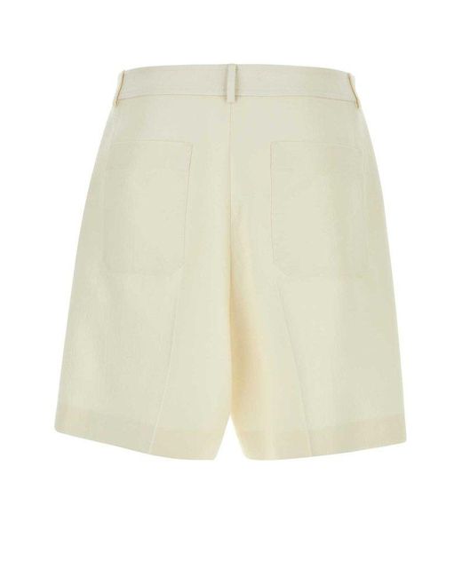 Valentino White High Waist Bermuda Shorts for men