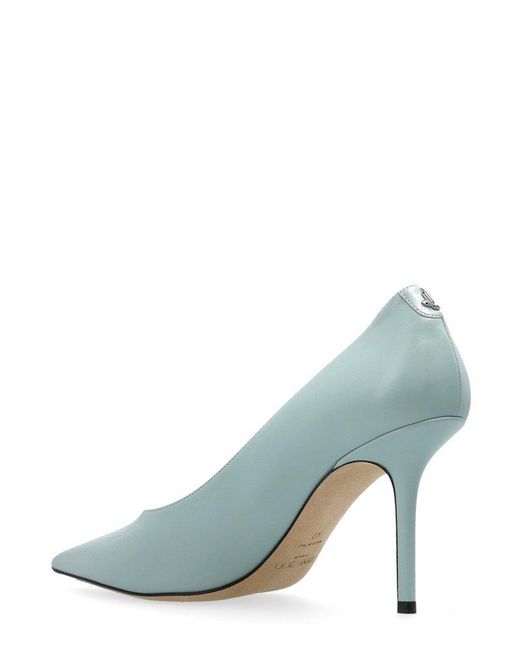 Jimmy Choo Green Love 85 Pointed-Toe Slip-On Pumps