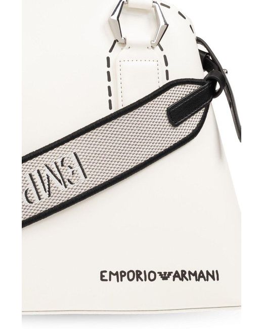 Emporio Armani White Shoulder Bag