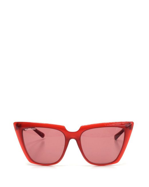 Balenciaga Cats Eye Sunglasses in Red Lyst