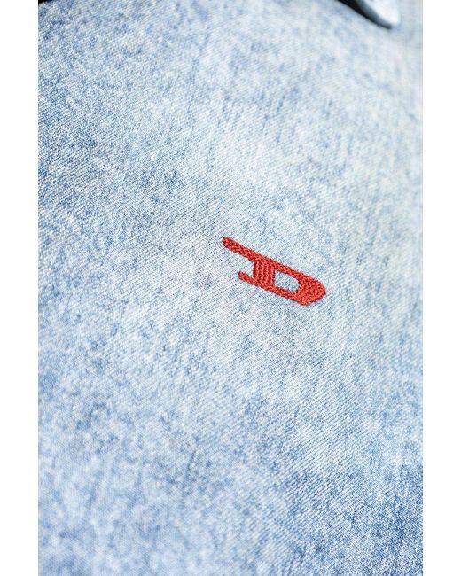 DIESEL Blue Denim Shirt for men