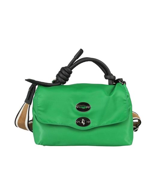 Zanellato Green Postina Foldover-top Small Tote Bag