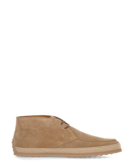 Tod's Brown Lace-Up Boots for men
