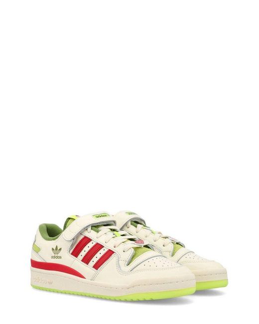 Adidas Originals Red Forum Low X The Grinch Lace-up Sneakers