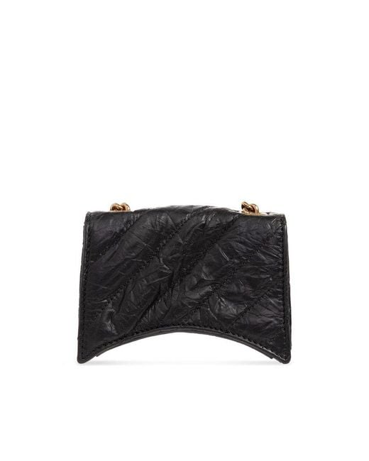 Balenciaga Black 'crush Mini' Shoulder Bag,