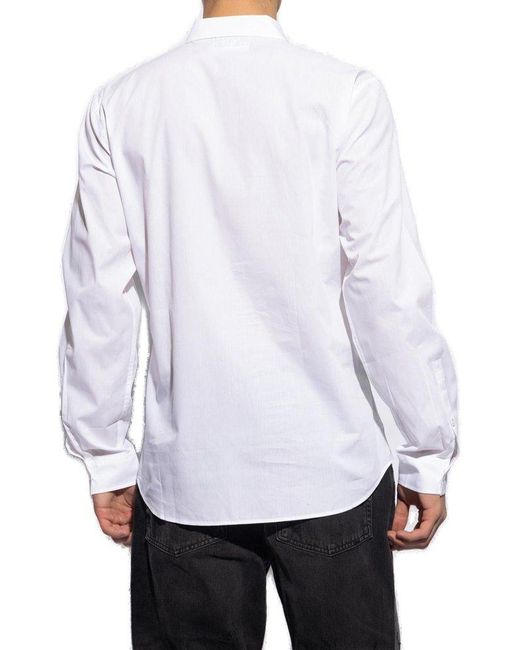 Versace White Cotton Shirt With Logo, for men