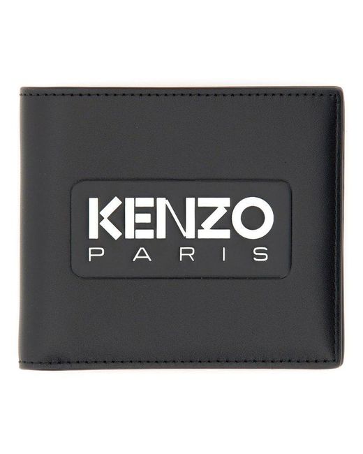 KENZO Black Wallet With Logo for men