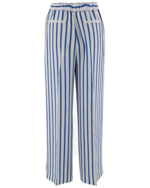 Ralph Lauren Blue Striped Silk Pants