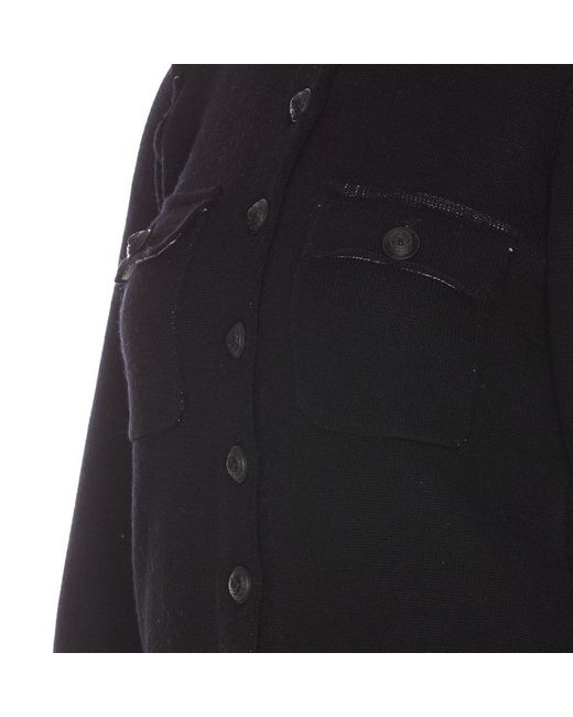 Zadig & Voltaire Black Button Down Collared Jacket