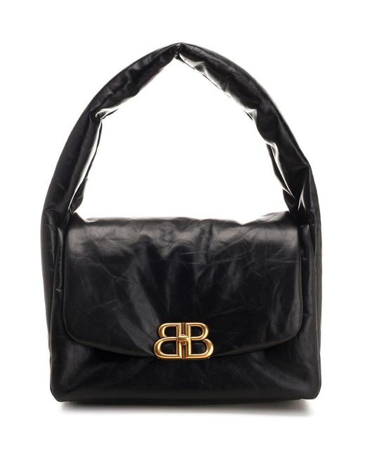 Balenciaga Black Medium "monaco" Shoulder Bag