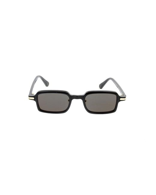 Cartier Black Rectangle-Frame Sunglasses
