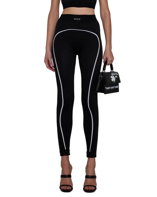 Off-White™ Black leggings with logoed elastic