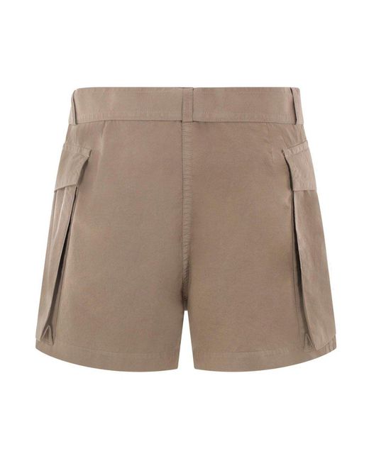 Dries Van Noten Gray Belted High Waist Shorts