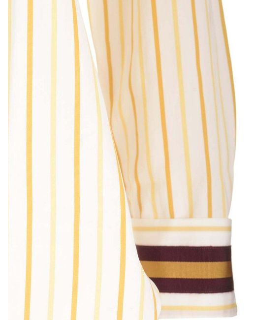Dries Van Noten Natural Striped Poplin Shirt