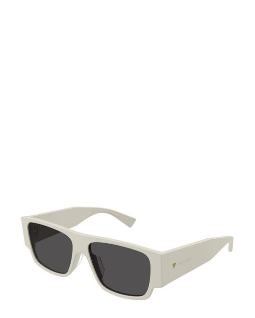 Bottega Veneta Gray Rectangle Frame Sunglasses for men