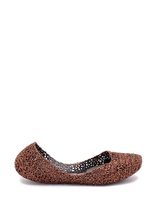 Melissa Brown Glitter Ballet Flats