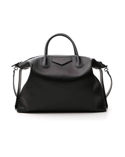 Givenchy Black Antigona Soft Xl Bag In Smooth Leather for men