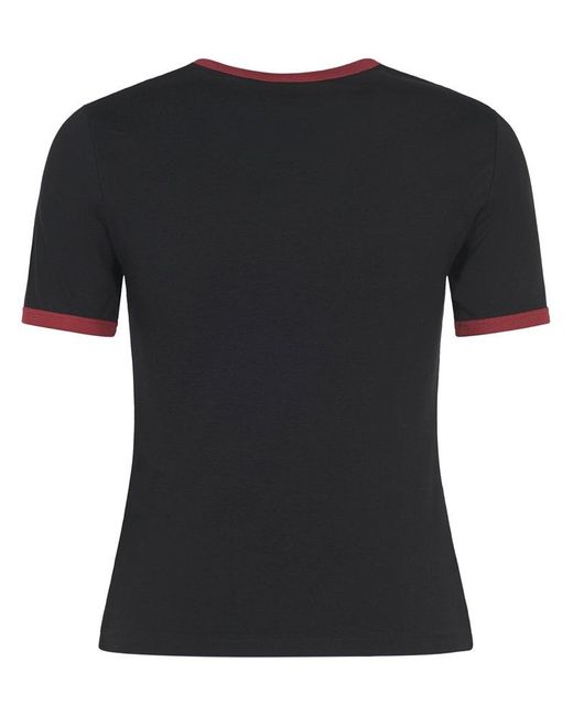 Courreges Black Heritage Crewneck T-Shirt