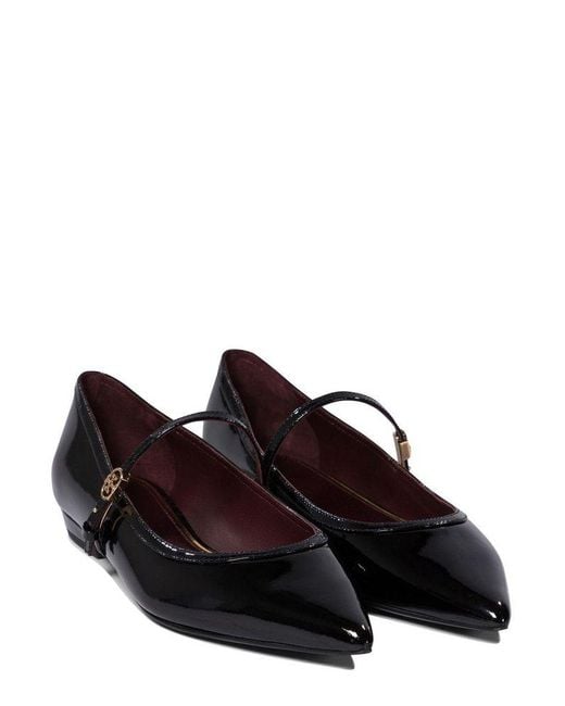 Tory Burch Black Double T Buckle Mary Jane Shoes