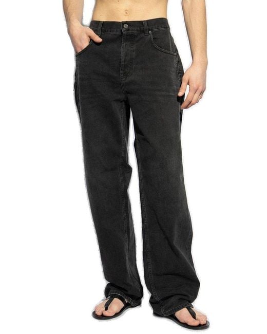 Saint Laurent Black Long Baggy Jeans for men